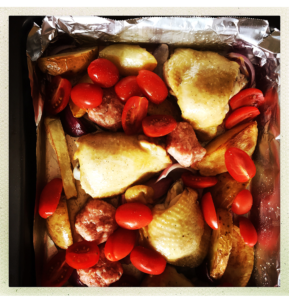 CHICK TRAYBAKE ADD TOMS SAUSAGE