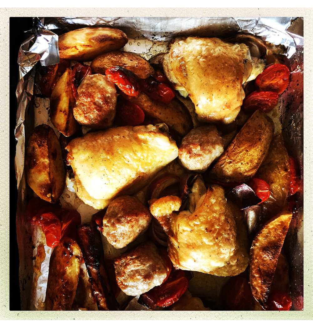 CHICK TRAYBAKE COOKED TOMS SAUSAGE