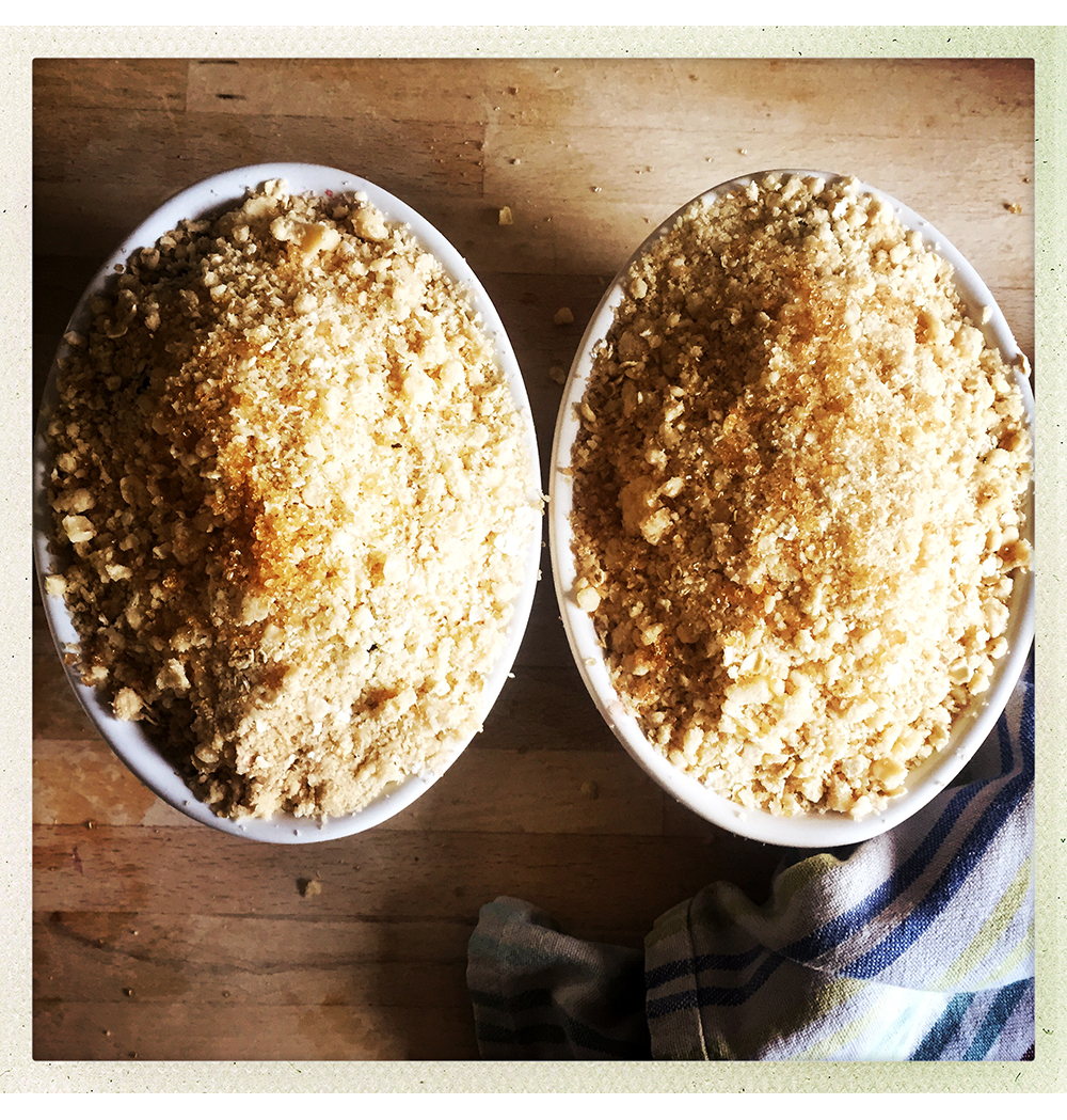 CRUMBLES READY FOR OVEN